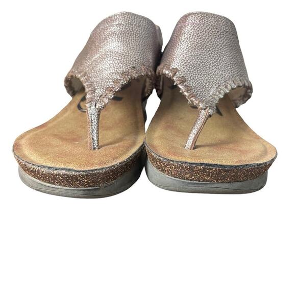 OTOB “Meditate” Silver Leather Sandals, Resort, Beach, Vacation, Summer Trendy 7 - Picture 6 of 9